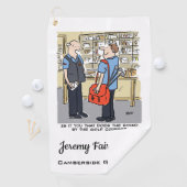 ポストマンはゴルフ場のゴルフ漫画の近くにラウンドしている ゴルフタオル (インサイチュ)