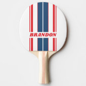 ポストマンノスタルジックストライプボード名 卓球ラケット (正面)