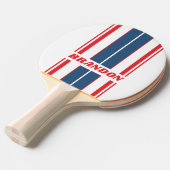 ポストマンノスタルジックストライプボード名 卓球ラケット (正面アングル)