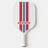 ポストマンノスタルジックストライプラリーの名前 ピックルボールラケット (裏面)