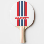 ポストマンノスタルジックストライプラリー名 卓球ラケット (正面)