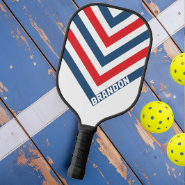 ポストマンノスタルジックヴィンテージシェブロンと名前 ピックルボールラケット
