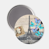 ポストマークスクリプトバタフライパリエフェフィールタワー マグネット (正面/裏面)