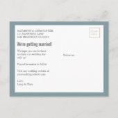 ポストマー結婚クの写真はがきを保存する 案内ポストカード (裏面)