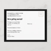 ポストマー結婚クの写真はがきを保存する 案内ポストカード (裏面)