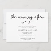 ポストモダンのブランチの後結婚の朝 招待状 (正面)