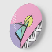 ポストモダンジオメトリ：抽象芸術合成 ラージ壁時計 (傾斜)