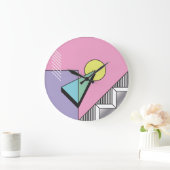 ポストモダンジオメトリ：抽象芸術合成 ラージ壁時計 (ホーム)