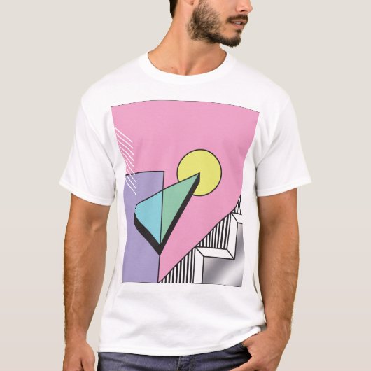 ポストモダンジオメトリ:抽象芸術合成 Tシャツ (正面)