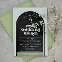 ポストモダンズ結婚ブランチ招待状