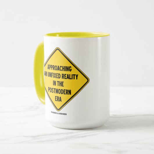 ポストモダン時代の印の接近の取りはずされた現実 マグカップ (正面左)