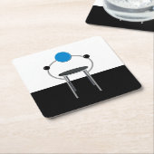 ポストモダン椅子 スクエアペーパーコースター (アングル)