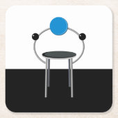 ポストモダン椅子 スクエアペーパーコースター (正面)