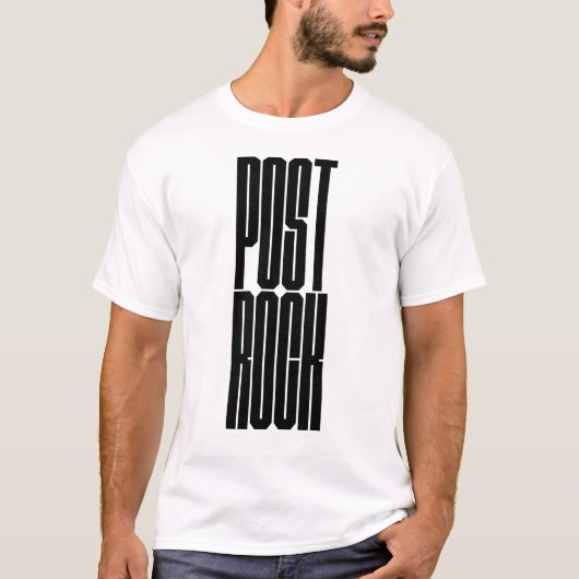 ポストロック大胆なタイポグラフィロゴ Tシャツ (正面)