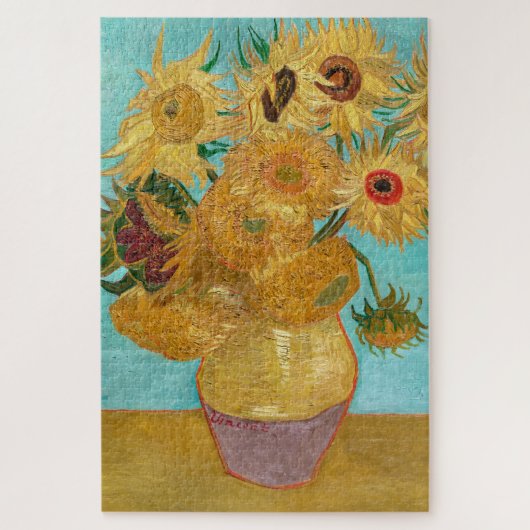 ポスト印象派の静物画、ひまわり ジグソーパズル (縦)