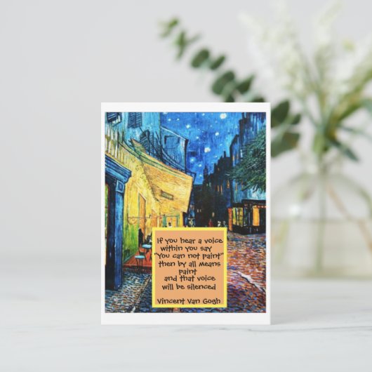 ポスト印象派アート絵画の引用文はがき ポストカード (スタンド正面)