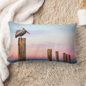 ポスト及びペリカン| Fort Myersのビーチ、フロリダ ランバークッション (ブランケット)