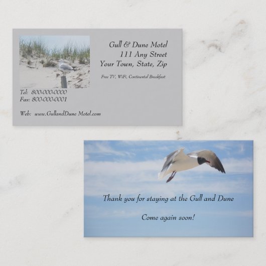 ポスト名刺のカモメ 名刺 (正面/裏面)