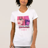 ポスト真実の世界のアニメ風ファクトチェッカー Tシャツ (正面)