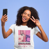 ポスト真実の世界のアニメ風ファクトチェッカー Tシャツ