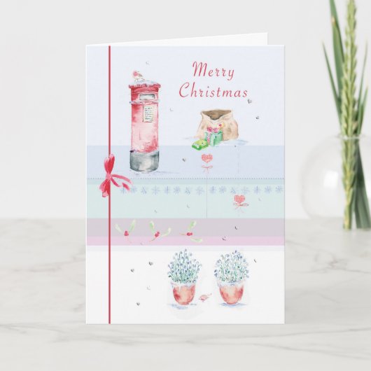 ポスト箱のクリスマスカード シーズンカード (正面)