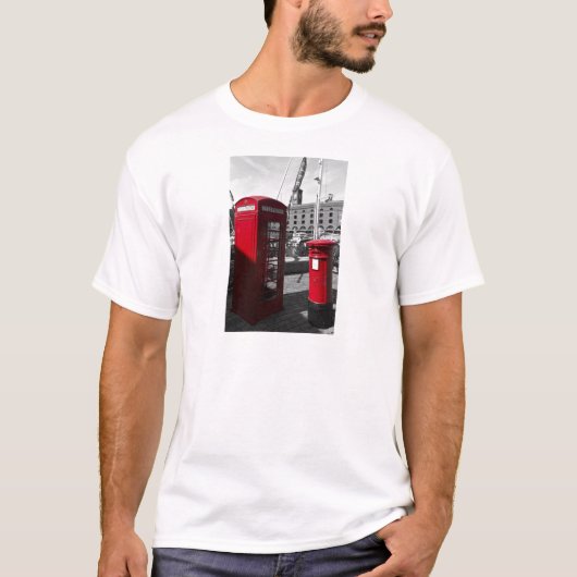 ポスト箱の電話箱 Tシャツ (正面)