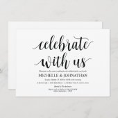 ポスト素朴のブ結婚ランチ招待状カード 招待状 (正面/裏面)