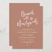ポスト素朴ス結婚、新婚のブランチ 招待状 (正面/裏面)