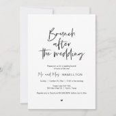 ポスト結婚のブランチ、ブランチの後結婚に 招待状 (正面)