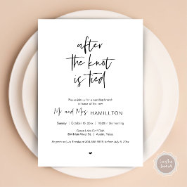 ポスト結婚のブランチ、結び目の後 招待状