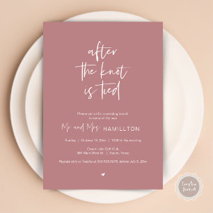 ポスト結婚のブランチ、結び目の後Invita結び付け 招待状