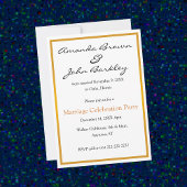 ポスト結婚の結婚お祝いパーティの招待状 招待状