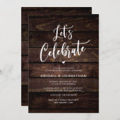 ポスト結婚ズのブ食べリ祝ン、レット 招待状 (正面/裏面)