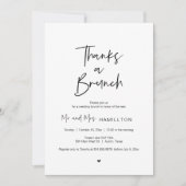 ポスト結婚ズブランチ感謝していブランチ招待状 招待状 (正面)