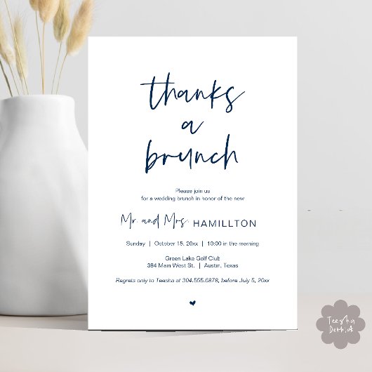 ポスト結婚ズブランチ感謝していブランチ招待状 招待状