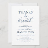 ポスト結婚ズブランチ感謝していブランチ招待状 招待状 (正面)