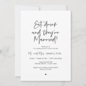 ポスト結婚ズブランチ食べ、ドリンクと結婚したす 招待状 (正面)