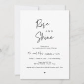 ポスト結婚ズブランチ、ライズとシャイン 招待状 (正面)