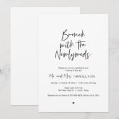 ポスト結婚ズブランチ、新婚のブランチ 招待状 (正面/裏面)