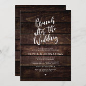 ポスト結婚ズ、ブランチ結婚ズ、木素朴材 招待状 (正面/裏面)