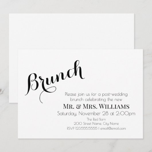 ポスト結婚ブランチ (正面/裏面)