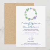 ポスト結婚式招待状 |多肉類と砂2 招待状 (正面/裏面)