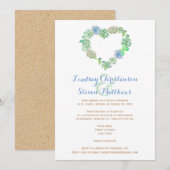 ポスト結婚式招待状 | 多肉類と砂 招待状 (正面/裏面)