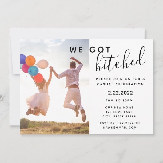 ポスト結婚式招待状 招待状 (正面)