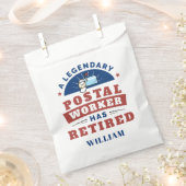 ポスト退職した会社員タイポグラフィパーソナライズされた フェイバーバッグ (クリップ留めされた状態)