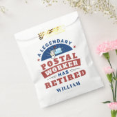 ポスト退職した会社員タイポグラフィパーソナライズされた フェイバーバッグ (封をした状態)