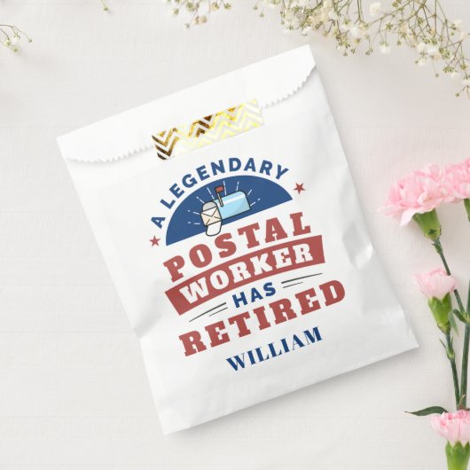 ポスト退職した会社員タイポグラフィパーソナライズされた フェイバーバッグ (封をした状態)