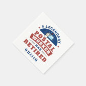 ポスト退職した会社員パーソナライズされた紙 スタンダードカクテルナプキン (角)