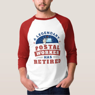 ポスト退職した会社員モダンタイポグラフィ Tシャツ