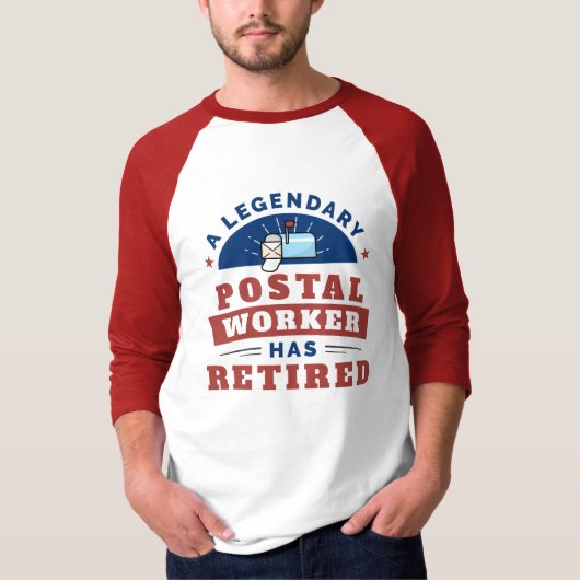 ポスト退職した会社員モダンタイポグラフィ Tシャツ (正面)